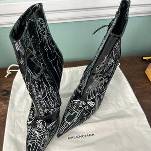 BALENCIAGA Ceinture black leather ankle